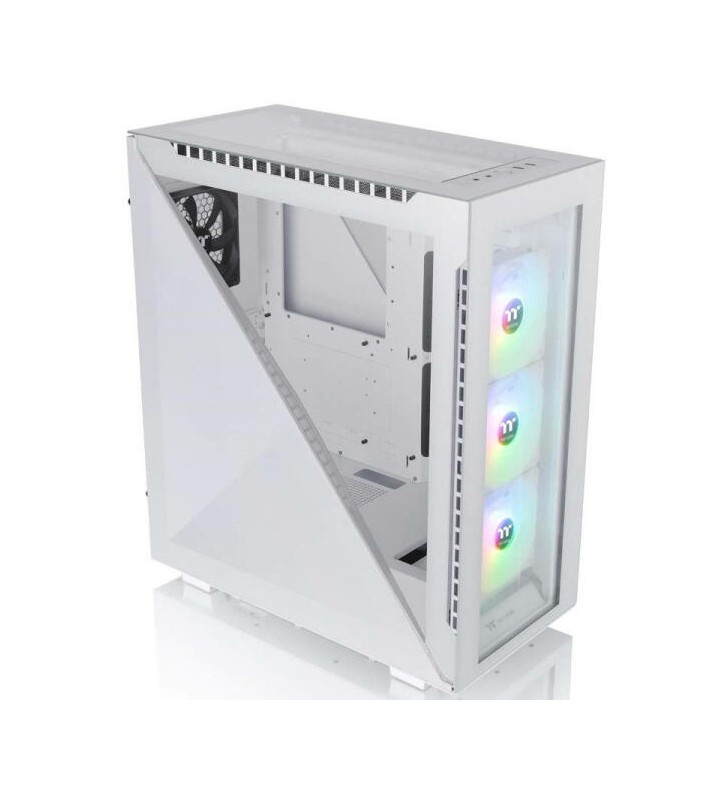 Carcasa thermaltake divider 500 tg snow argb mid tower chassis, white