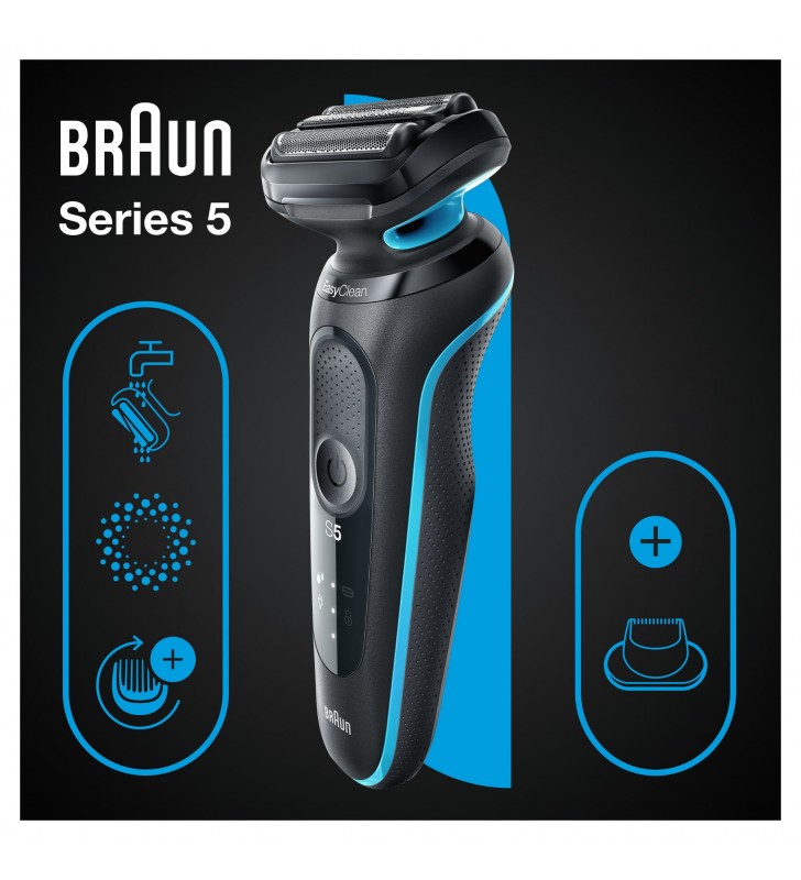 Braun series 5 51-m1200s aparat de ras foarfecă negru, albastru