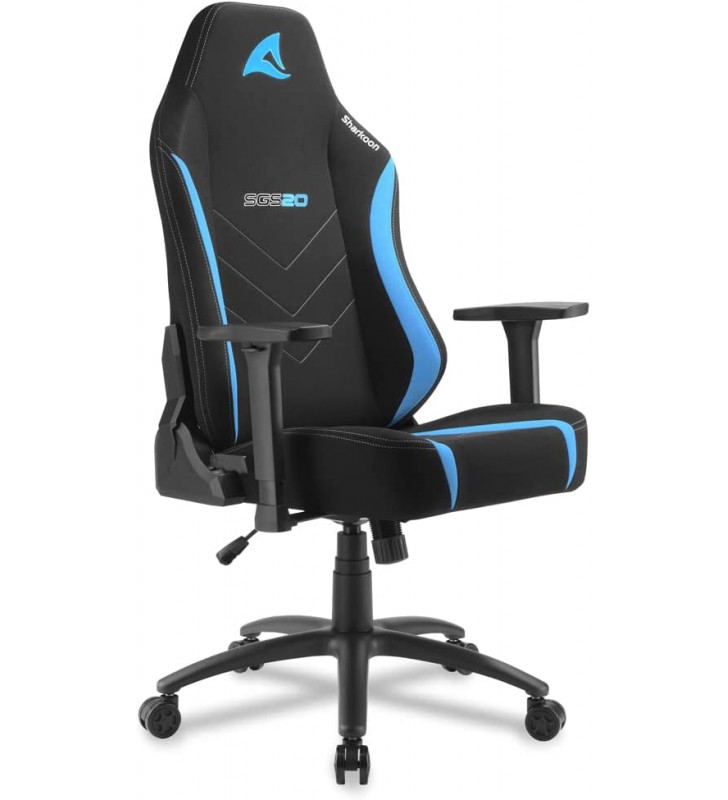 Sharkoon silla sgs20 fabric /azul gaming chair, alloy steel, black/blue, normal