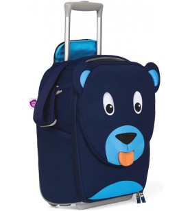 Affenzahn carry-on size children's suitcase as a trolley, blue, one size, modern