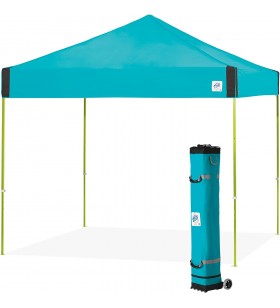 E-z up pr3la10sp pyramid shelter, 10' x 10' with wide-trax roller bag & 4 piece spike set, splash instant canopy popup tent, 10 by 10'