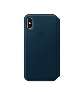Husa de protectie apple folio pentru iphone x, piele - cosmos blue