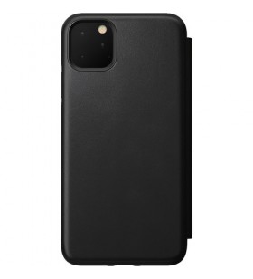 Husa de protectie nomad folio pentru iphone 11 pro max, piele, negru