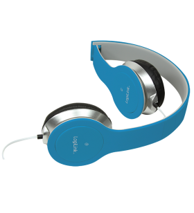 Casti logilink cu microfon lungime fir 1.2m, conector jack 3.5mm, blue, "hs0031" (include timbru verde 0.5 lei)x