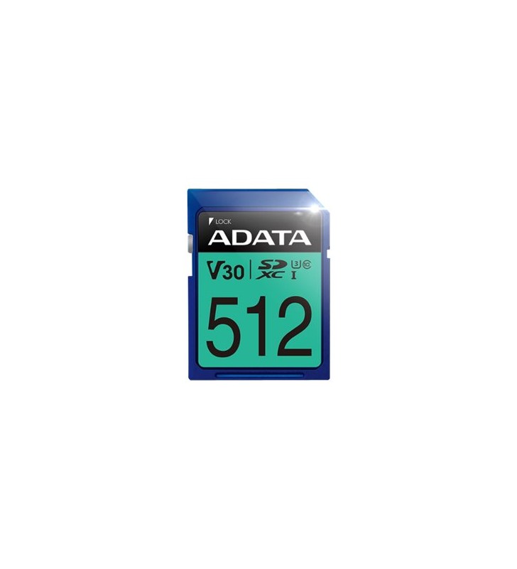 Adata asdx512gui3v30s-r adata 512gb premier pro sdxc uhs-i u3 class 10 (v30s), r/w up to 100/80 mb/s