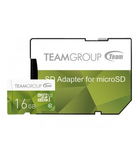 Teamgroup tcusdh16guhs43 team group memory card micro sdhc 16gb uhs-i +adaptor, verde
