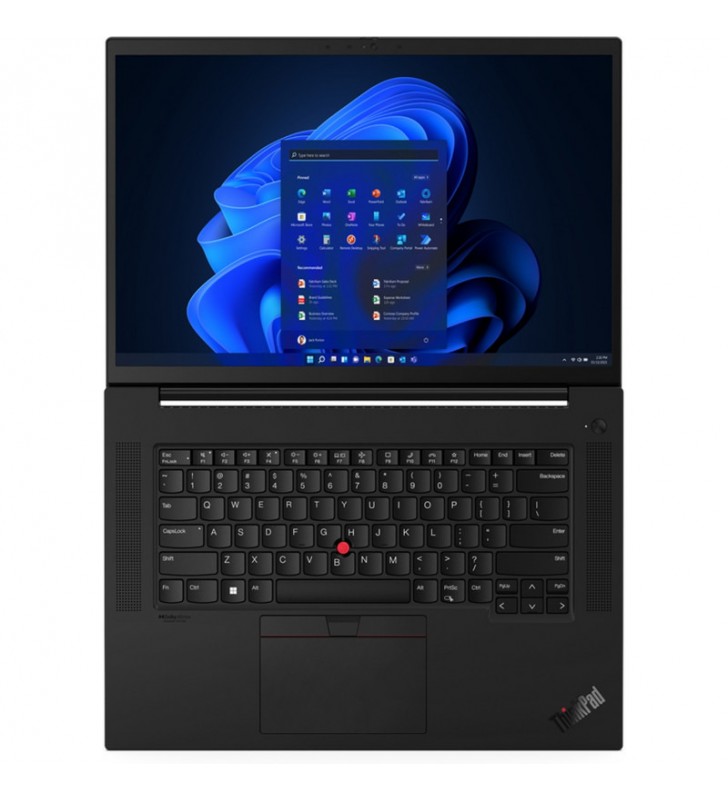 Laptop lenovo 16'' thinkpad x1 extreme gen 5, wquxga ips, procesor intel® core™ i7-12800h (24m cache, up to 4.80 ghz), 32gb ddr5, 1tb ssd, geforce rtx 3070 ti 8gb, win 11 pro, black weave