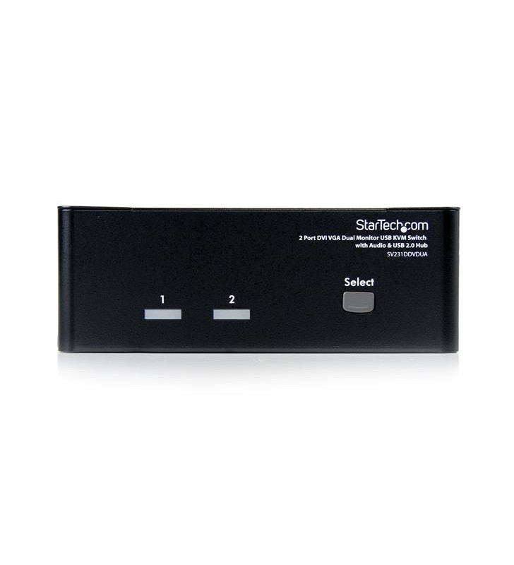 Startech.com sv231ddvdua switch-uri pentru tastatură, mouse și monitor (kvm) negru