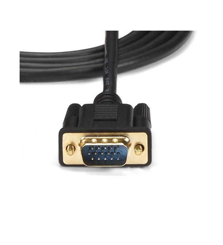 Startech.com hd2vgamm6 adaptor pentru cabluri video 1,9 m vga (d-sub) hdmi + micro usb negru
