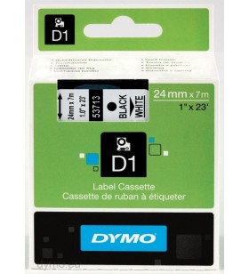 Dymo d1 standard - black on white - 24mm benzi pentru etichete negru pe alb