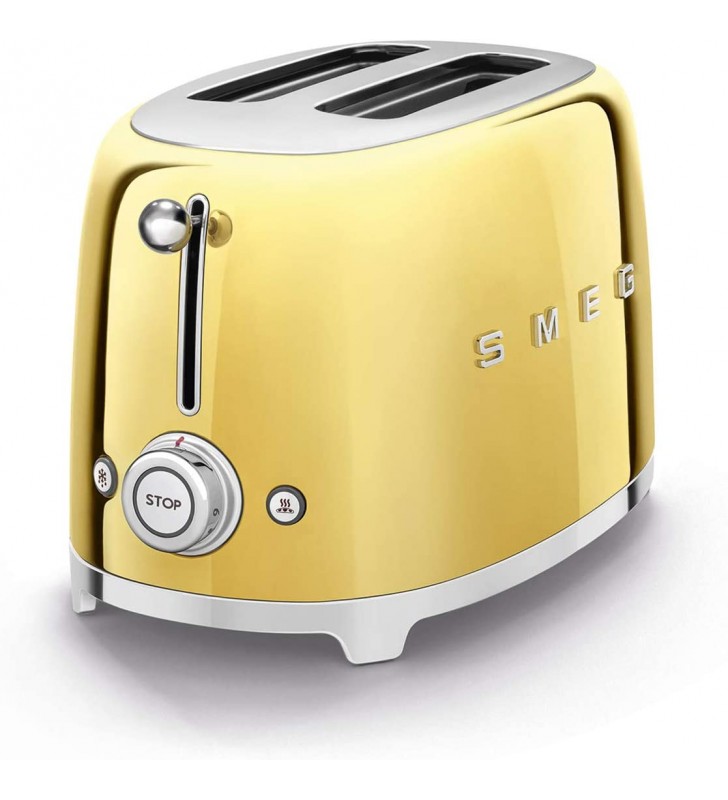 Smeg tsf01goeu toaster 2 slice(s) gold 950 w tsf01goeu, 2 slice(s), gold, stainless steel, buttons,level,rotary, 950 w, 220-240 v