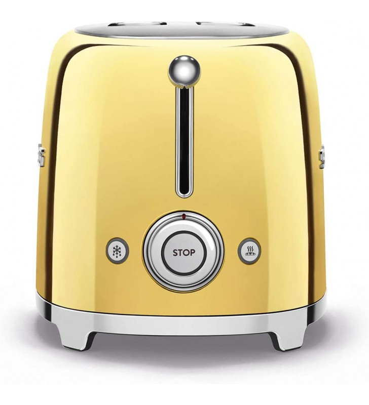 Smeg tsf01goeu toaster 2 slice(s) gold 950 w tsf01goeu, 2 slice(s), gold, stainless steel, buttons,level,rotary, 950 w, 220-240 v