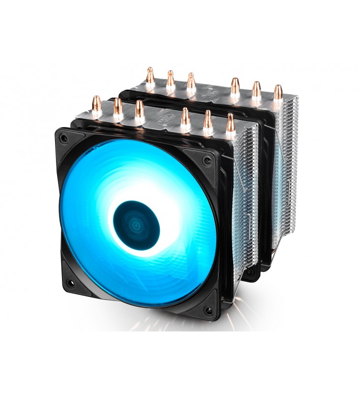 Deepcool neptwin rgb procesor ventilator 12 cm negru, argint 1 buc.