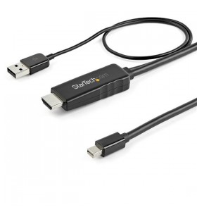 Startech.com hd2mdpmm1m adaptor pentru cabluri video 1 m hdmi tip a (standard) mini displayport negru