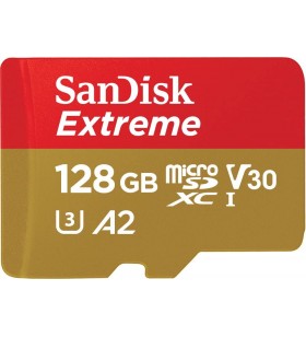 Extreme microsdxc 128gb+sd/adapter 190mb/s 90mb/s a2 c10 v3