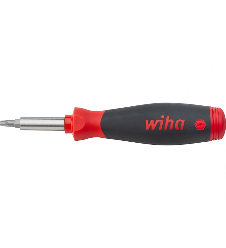 Wiha screwdriver with bit magazine pocketmax magnetic mixed with 8 bits, 1/4" - sb3803050