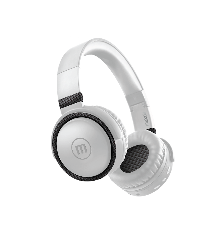 Maxell casca digital stereo wireless b*52 full size bluetooth + microfon white 348357