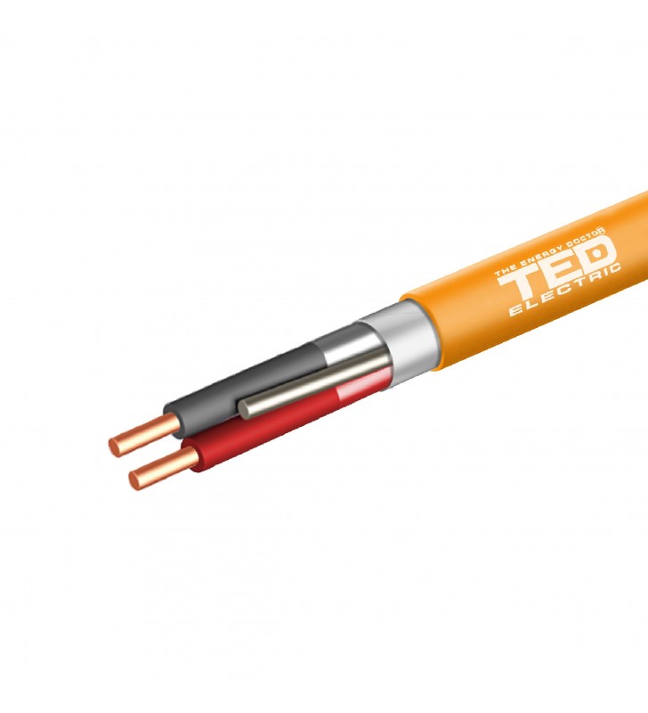 Cablu incendiu je - h (st) h e30/e90 1 x 2 x 0,8 portocaliu role 500 ml. ted002457