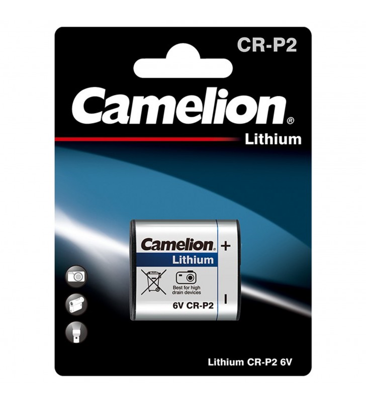 Camelion germania baterie litiu cr-p2 6v dimensiuni 35mm x 19,5mm x h 36mm b1 (10/200)