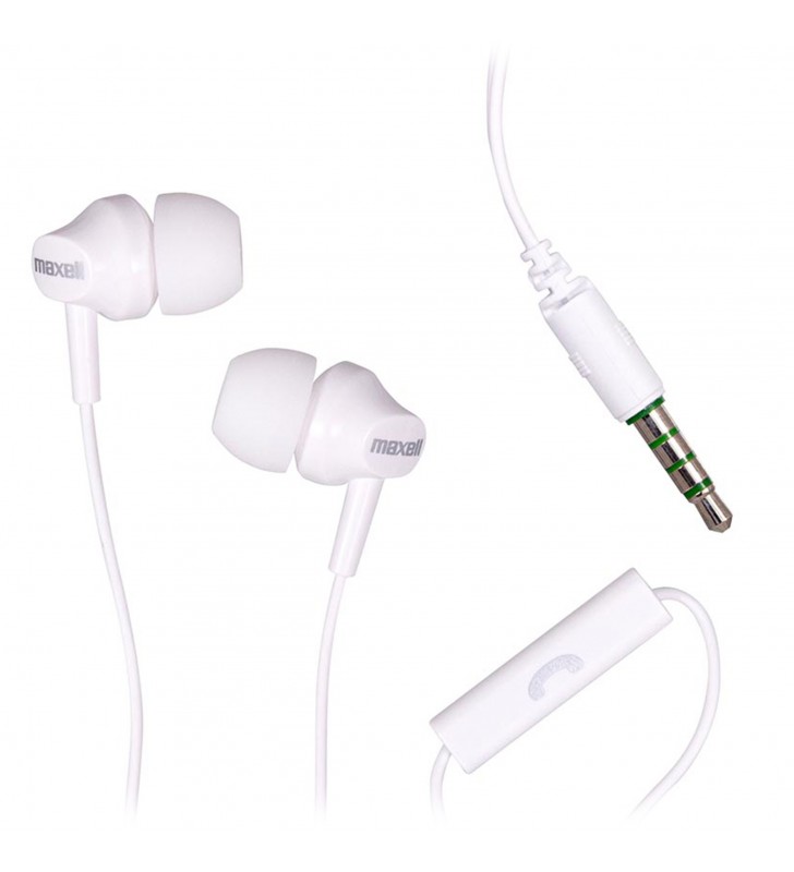 Maxell casca digital stereo ear buds eb-875 + microfon white 304019