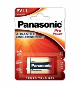 Panasonic baterie alcalina 9v 6lr61 pro power 6lf22ppg/1bp b1 (12/60)