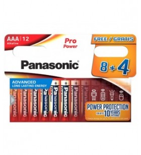 Panasonic baterie alcalina aaa (lr03) pro power bl12 lr03ppg/12hh