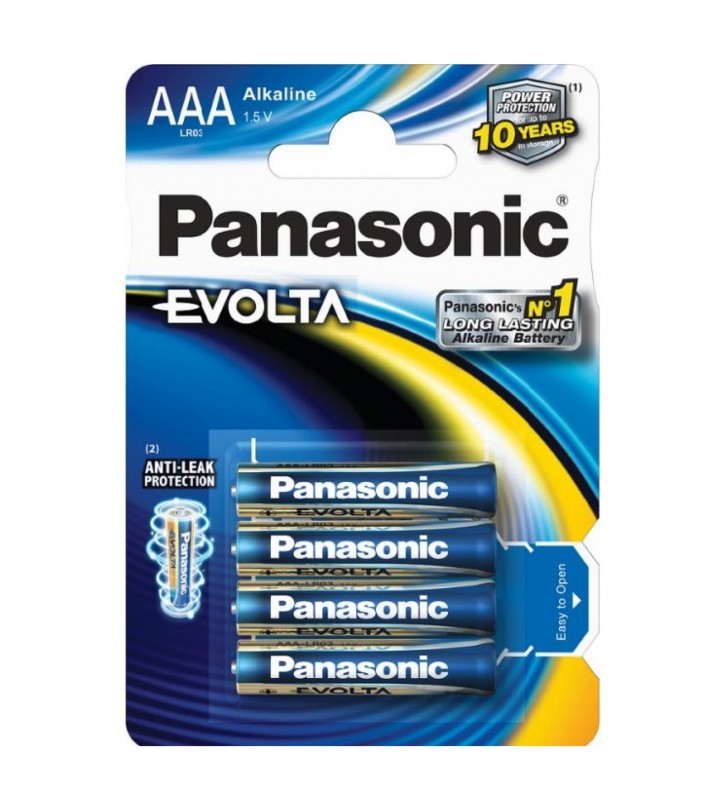 Panasonic baterie alcalina aaa (lr3) evolta b4 lr03ege/4bp (48/240)