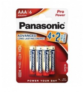 Panasonic baterie alcalina aaa (lr3) pro power lr03ppg/6bp 4+2f b(4+2) (72/72)