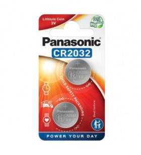 Panasonic baterie litiu cr2032 3v diametru 20mm x h3,2mm b2 cr2032el/2b (24/240)