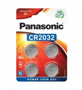 Panasonic baterie litiu cr2032 3v diametru 20mm x h3,2mm b4 cr-2032el/4bp power rangers