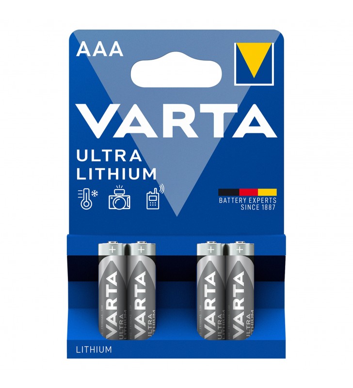 Varta 4x aaa lithium baterie de unică folosință litiu