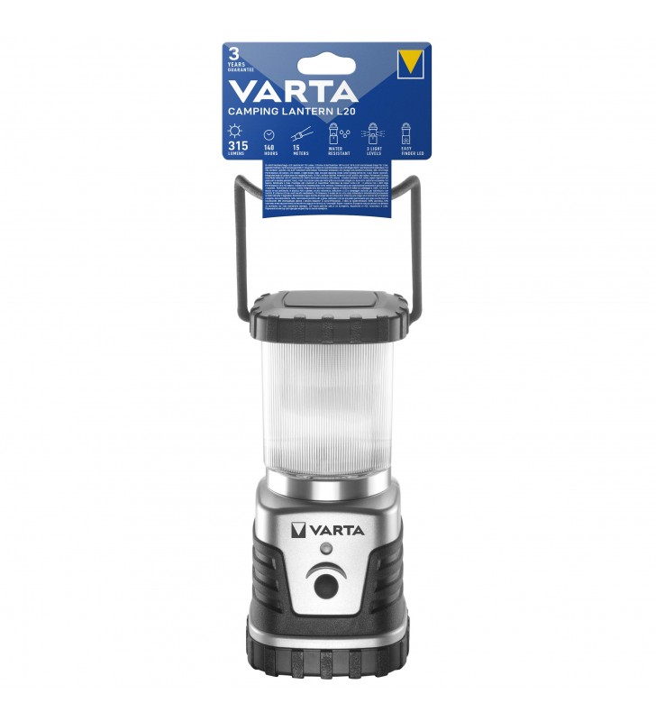 Varta lanterna (felinar) camping l20 led 4w/ 315lm/ 140h/ 15m foloseste 3xd(r20) v18663 (1/4)