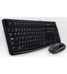 Logitech desktop mk120, swiss tastaturi usb qwertz elvețiană negru