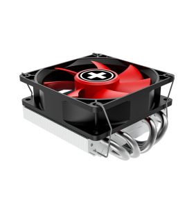 Xilence a404t amd cpu cooler, top blow, 92 mm pwm fan, 125 w tdp, red/black/silver