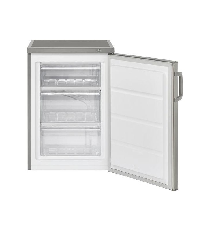 Bomann gs 2196.1 standing freezer, 56 cm wide, 85 liters, compressor function, stainless steel look