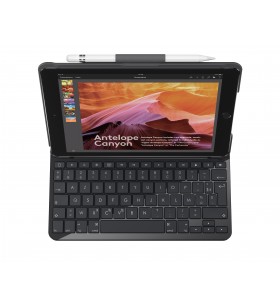 Logitech slim folio tastatură pentru terminale mobile qwerty pan nordic negru bluetooth