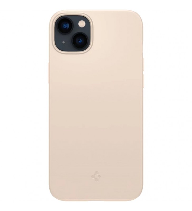 Husa capac spate thin fit sand beige bej apple iphone 14 plus