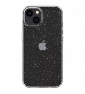 Husa capac spate liquid crystal glitter transparent apple iphone 14 plus