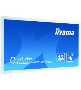 Iiyama prolite tf5538uhsc-w2ag monitoare cu ecran tactil 139,7 cm (55") 3840 x 2160 pixel alb multi-touch multi-utilizatori