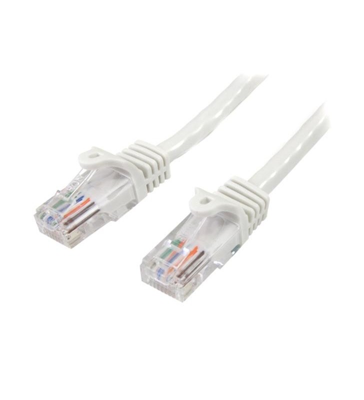 Startech.com 45pat5mwh cabluri de rețea 5 m cat5e u/utp (utp) alb