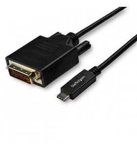 Startech.com cdp2dvi3mbnl adaptor pentru cabluri video 3 m usb tip-c dvi-d negru