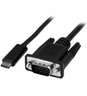Startech.com cdp2vgamm1mb adaptor pentru cabluri video 1 m usb tip-c vga (d-sub) negru