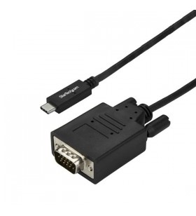 Startech.com cdp2vga3mbnl adaptor pentru cabluri video 3 m usb tip-c vga (d-sub) negru