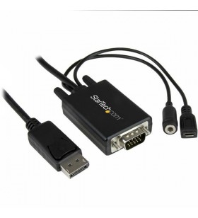 Startech.com dp2vgaamm3m adaptor pentru cabluri video 3 m displayport vga (d-sub) negru