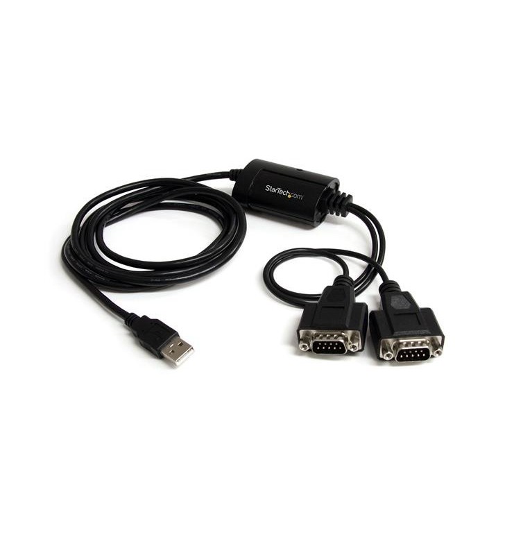Startech.com icusb2322f cabluri prelungitoare cu mufe mamă/tată usb 2.0 a 2 x db-9 negru