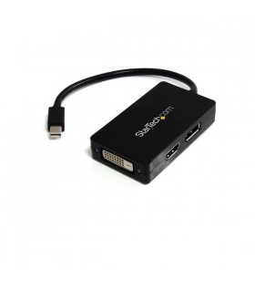 Startech.com mdp2dpdvhd adaptor pentru cabluri video 0,15 m mini displayport displayport + dvi-d + hdmi negru