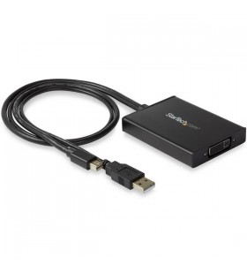 Startech.com mdp2dvid2 adaptor pentru cabluri video 0,358 m mini displayport + usb type-a dvi-i negru