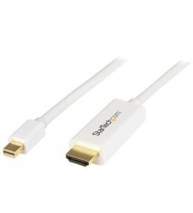 Startech.com mdp2hdmm1mw adaptor pentru cabluri video 1 m mini displayport hdmi tip a (standard) alb