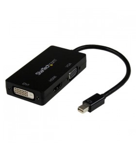 Startech.com mdp2vgdvhd adaptor pentru cabluri video 0,15 m mini displayport dvi-d + vga (d-sub) + hdmi negru