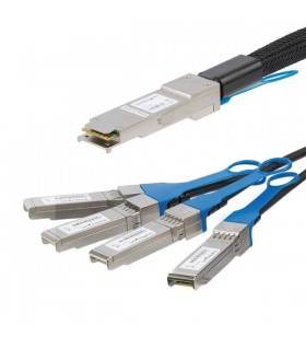 Startech.com qsfp4sfppc3m cabluri de rețea 1 m negru